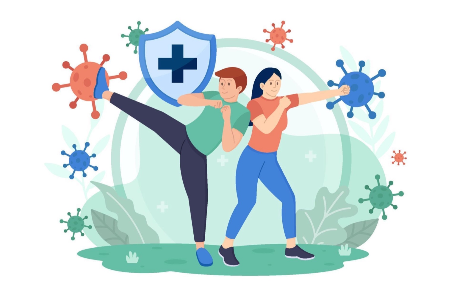 Immune system fighting off threats